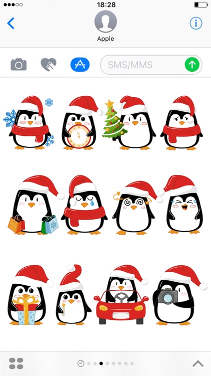 Christmas Penguins 2017 - fun stickers