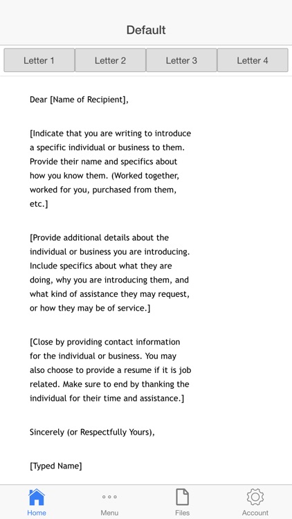 Introduction Letter