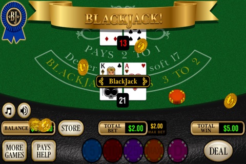 RDI Pocket BlackJack screenshot 2