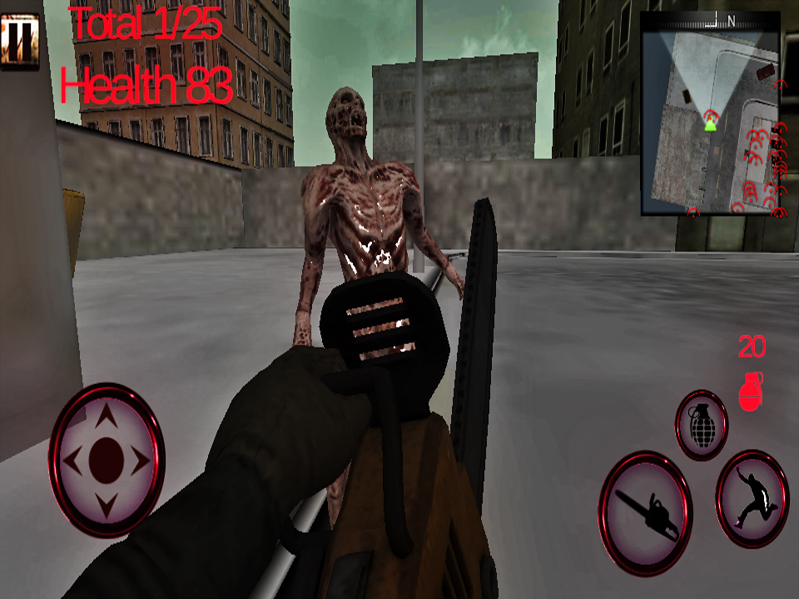 Zombie Chainsaw City Killer- Zombie Defense 2017 screenshot 6