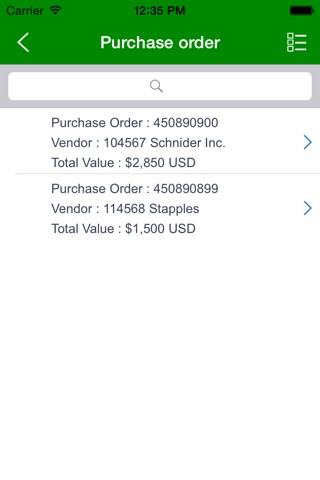 SAP Mobile Purchase Order screenshot 2