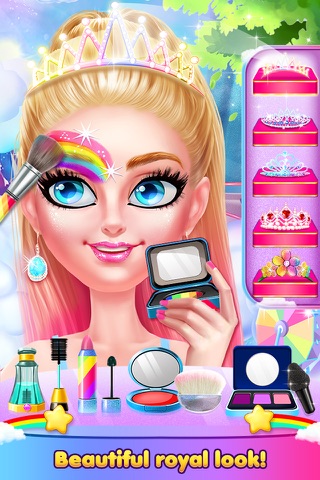 Rainbow Princess Makeover - Magic Kingdom Salon screenshot 2