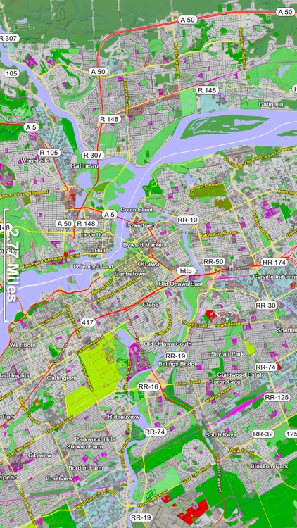 Scenic Map Eastern Canada