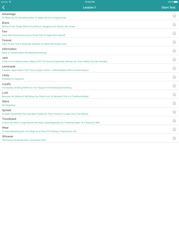 Screenshot #4 pour IELTS 2000 General Word List (Learn And Practice)