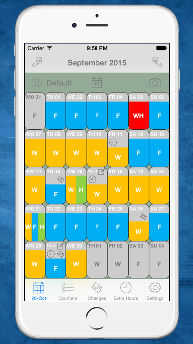 Screenshot #1 pour Shift Cal - CuadraTurnos PRO
