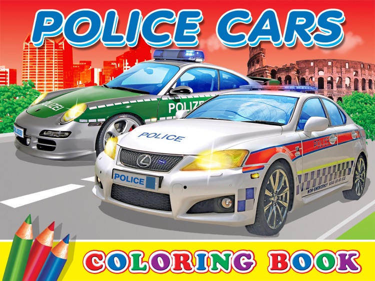 Police Cars - coloring book