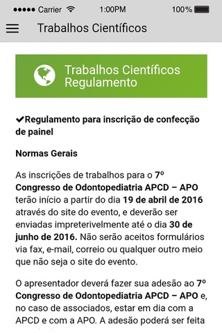 7 Congresso de Odontopediatria screenshot 4