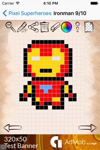 Learn How To Draw Pixel Art Super Heroes screenshot 4