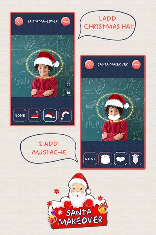 Christmas Makeover FREE - Santa Claus Photo Editor to Add Hat, Mustache & Costumeのおすすめ画像2
