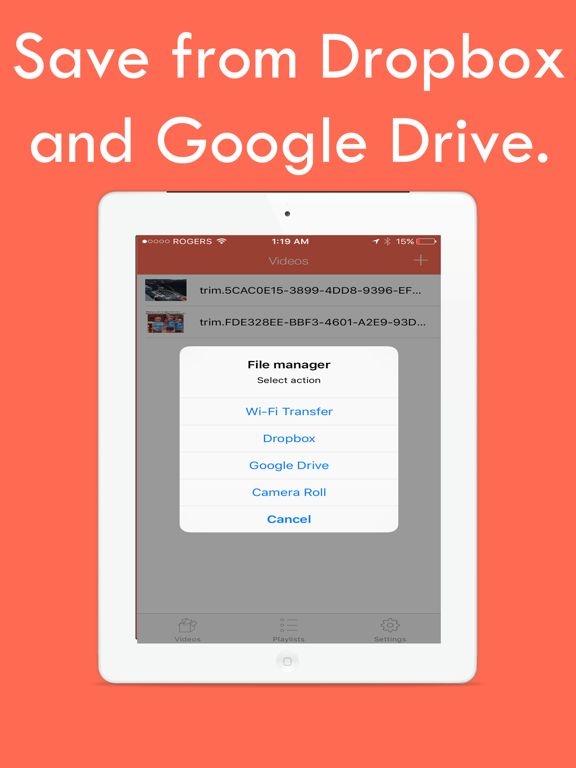 Screenshot #4 pour Free Video & Music Player for Cloud -  Save Via DropBox & Google Drive