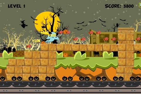 Ghost Rush - Ghosty the Sweet Ghost Who is Lost and Lost his Sweets on Halloween - Obstacle Running and Jumping Game screenshot 3