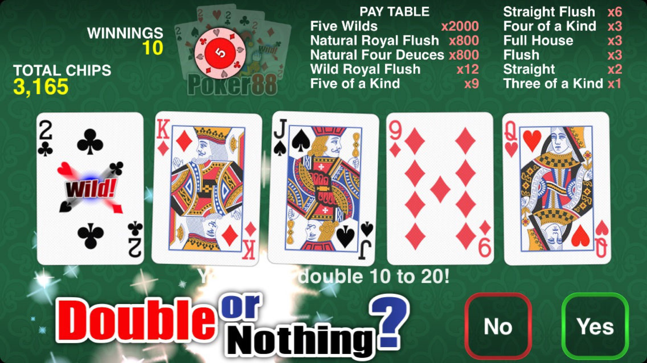 Poker 88 - Deuces Wild screenshot 4