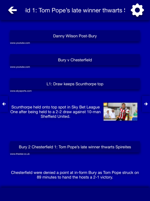 Screenshot #5 pour All The News - Chesterfield FC Edition