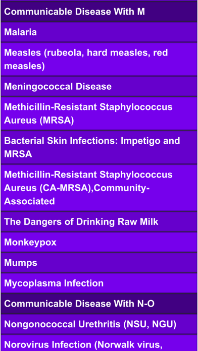 Screenshot #3 pour communicable diseases