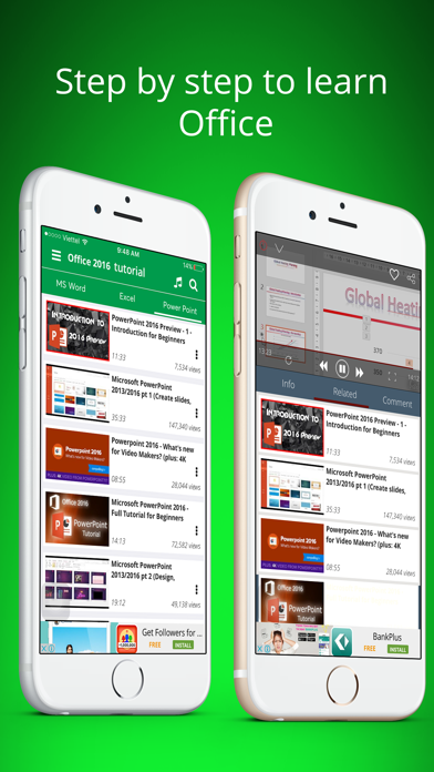 Screenshot #2 pour Tutorial video for Microsoft office 2016 - Step by step to learn Word, Excel, Powerpoint