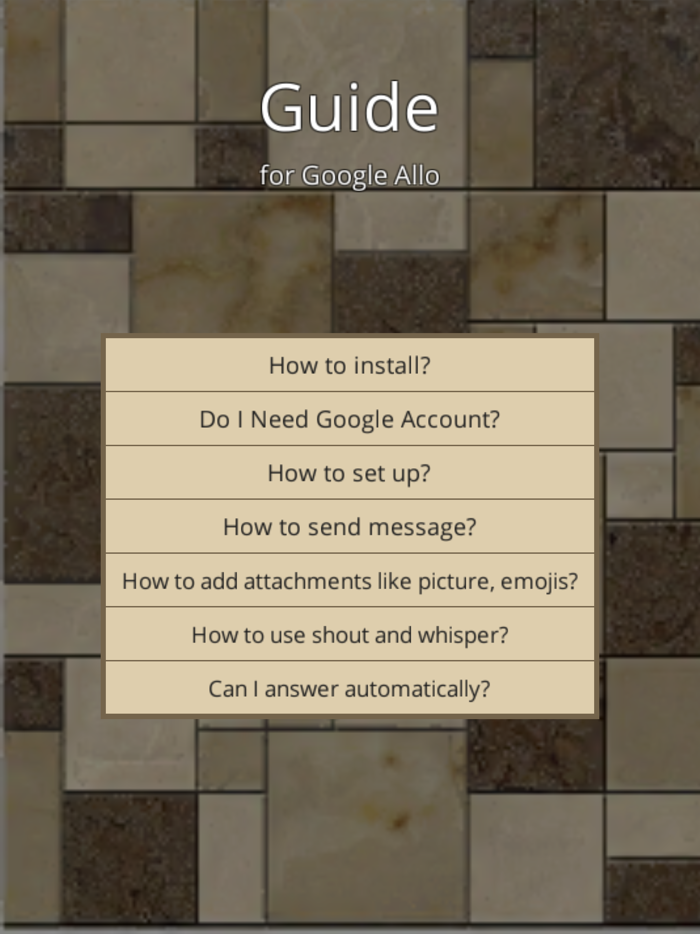 Guide for Google Allo