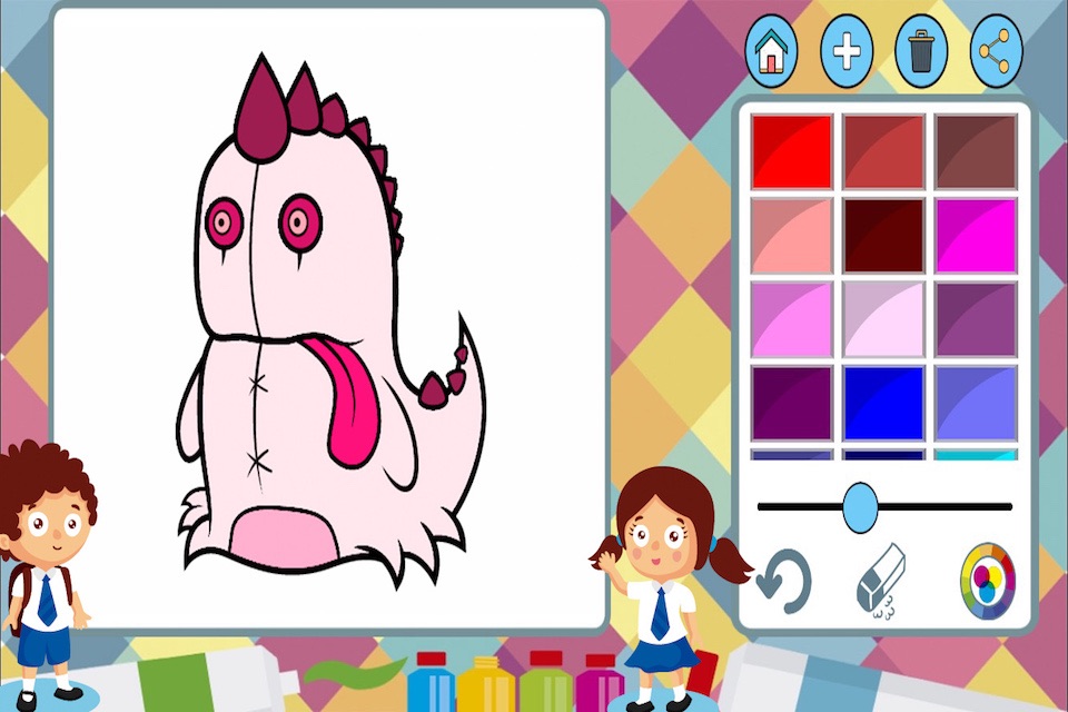 Monsters and robots to paint - coloring book screenshot 2