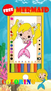 Mermaid Coloring Pages Game Free For Kindergarten screenshot #5 for iPhone