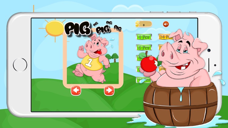 Cute Baby Pigs Jigsaw Puzzles Game For Pre-School Girls And Boys ( 2,3,4,5 and 6 Years Old )