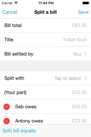 iou • Shared Expenses screenshot 2
