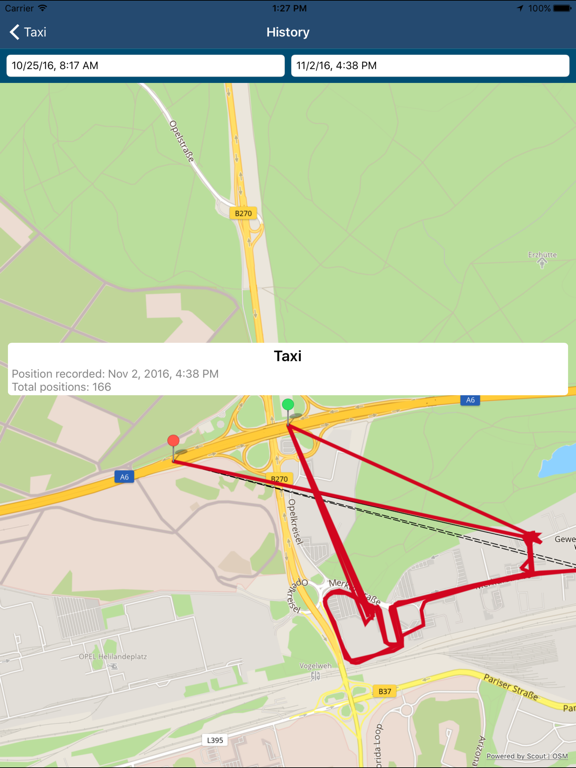 Maginon GPS Tracker iPad screenshot