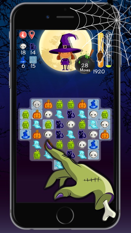 Cats & witches Halloween crush bubble game of zombies screenshot-3
