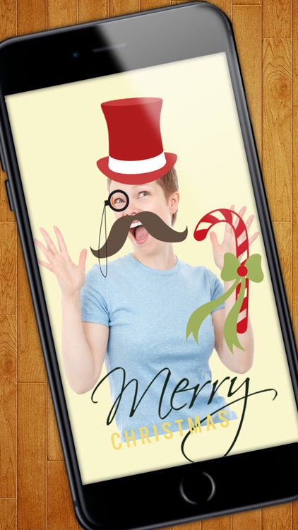 Photo editor with funny Christmas icons - Pro