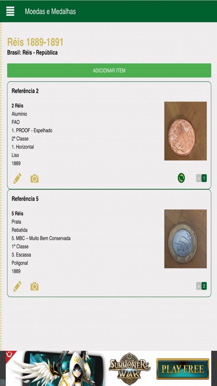 Moedas e Medalhas