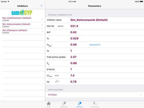 Simcyp Static DDI Calculator screenshot 2