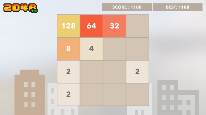 Screenshot #2 pour 2048 tv - Play game on TV