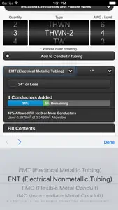 Conduit Fill Tracker screenshot #3 for iPhone