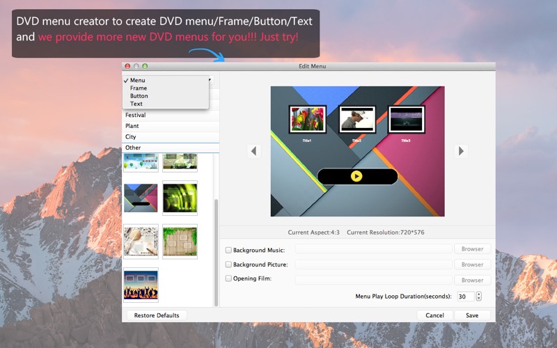 DVD Creator  - 刻录DVD光盘和电影