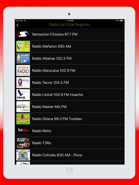 Radios Peruvians FM - Live Radio Stations Online iPad screenshot 4 - Music app