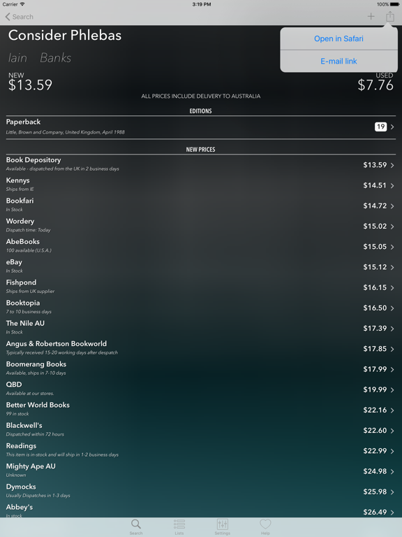 Screenshot #6 pour Booko Buddy