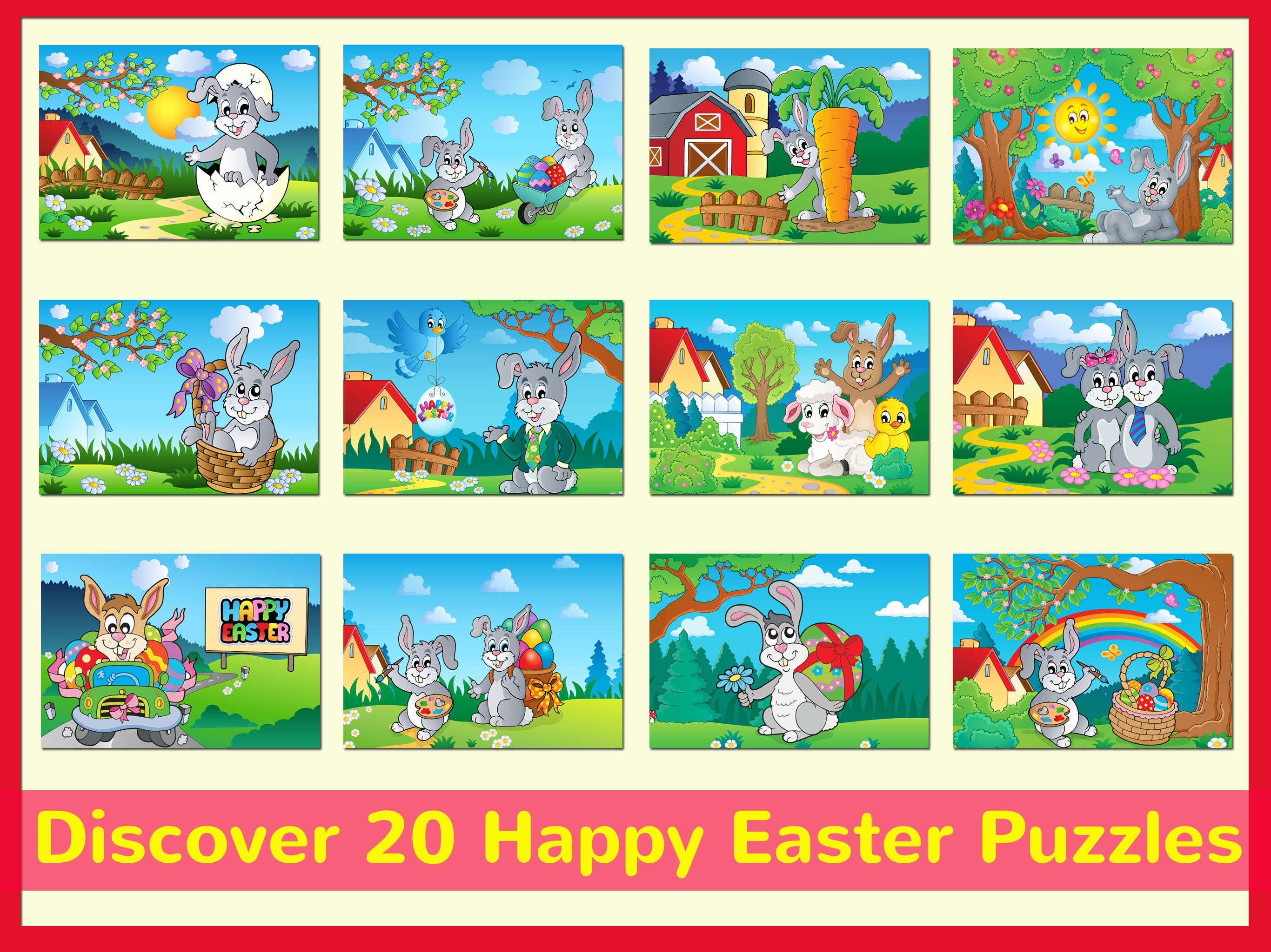 Happy Easter Jigsaw Puzzles HD Games Free For Kids screenshot 6