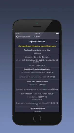 Captura de pantalla de VAG Service - Audi, Porsche, Seat, Skoda, VW. en iPhone 5