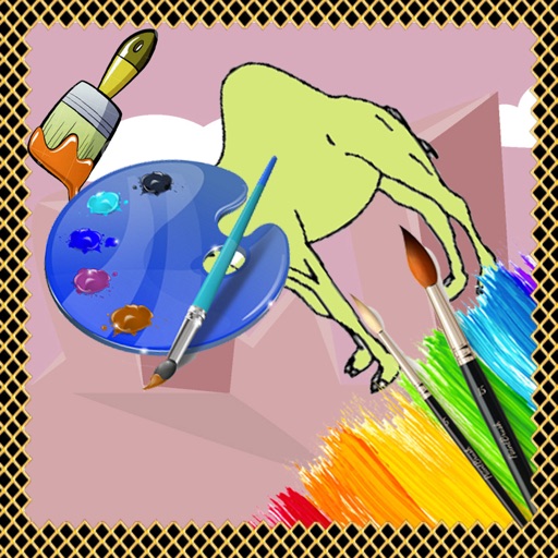 Coloring Page For Kids Game Joe Camel Version Icon