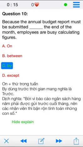 Game screenshot Toeic Campaign - 30 đề thi kèm giải thích ngữ pháp mod apk