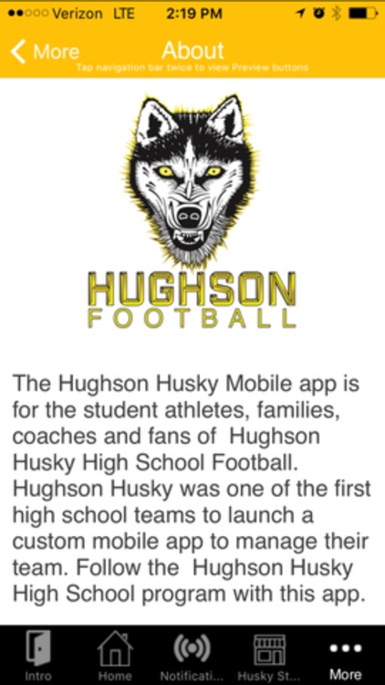 Hughson Husky Football.