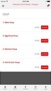 Hokkaido Sushi & Steak - Arlington Online Ordering screenshot #3 for iPhone
