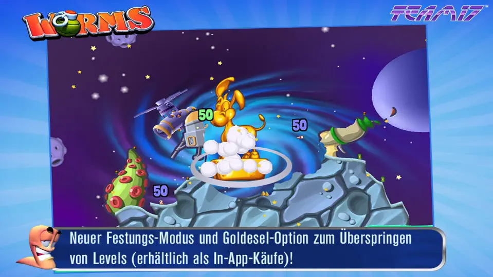 Screenshot von WORMS auf dem iPhone 4