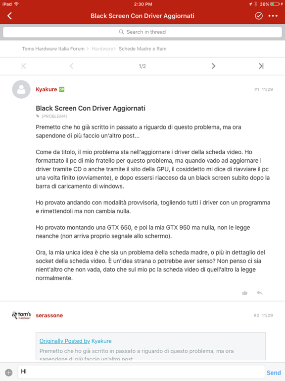 Screenshot #5 pour Tom's Hardware Forum Italia