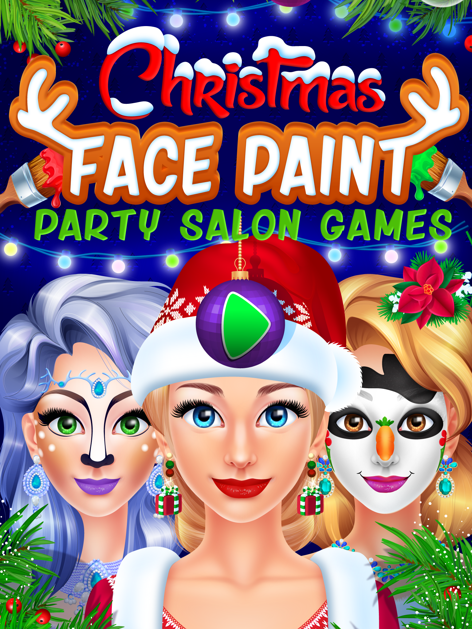 Christmas Face Paint Party - Kids Salon Games screenshot 6