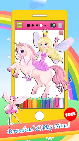 Game screenshot Pony And Princess Coloring Book Paint & Draw Games hack