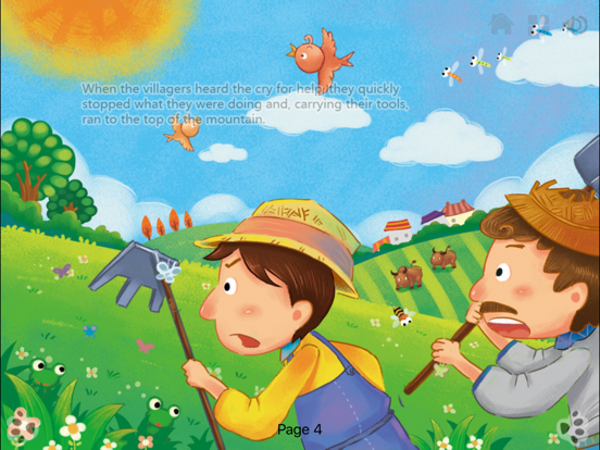 Screenshot #4 for The Boy Who Cried Wolf Interactive book iBigToy