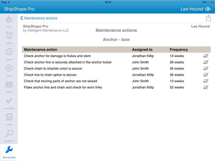ShipShape Pro - Maintenance