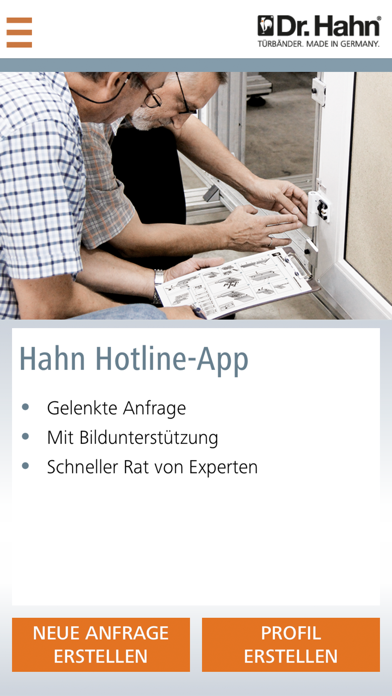 Screenshot #1 pour Hahn Hotline-APP