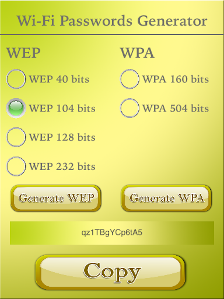 Wi-Fi Passwords Generator