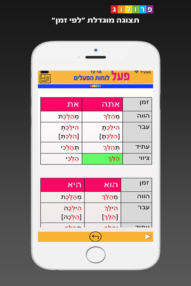 לוחות הפעלים בעברית | פרולוג screenshot 4