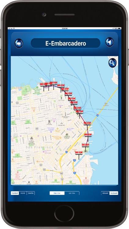 San Francisco Muni California USA where is the Bus